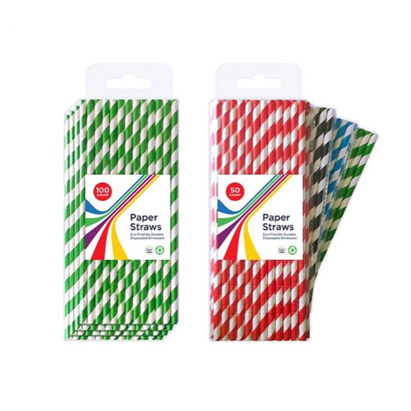 Paper straws retail packs